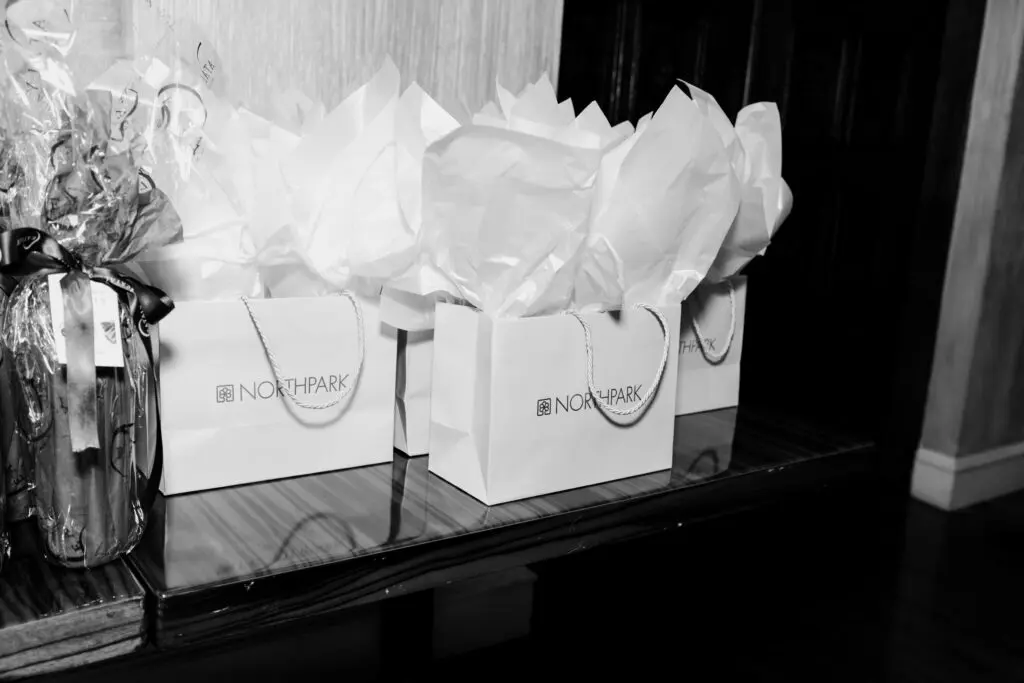 Gift Bags at the NorthPark Ambassador's Dinner (Photo by Afritina Coker)