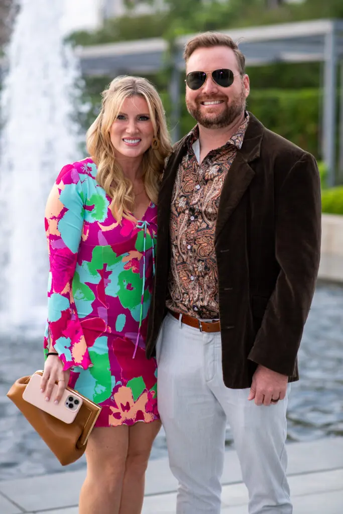 Abby & Justin Brasell at the Memorial Hermann Foundation Good Vibrations Gala honoring Life Flight at Hermann Park Centennial Gardens. (Photo by Michelle Watson)