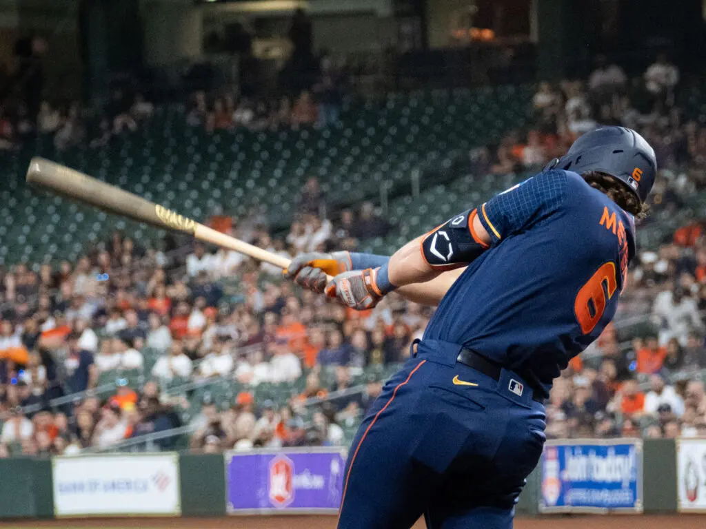 Houston Astros outfielder Jake Meyers knows every at-bat counts for him. (Photo by F. Carter Smith)