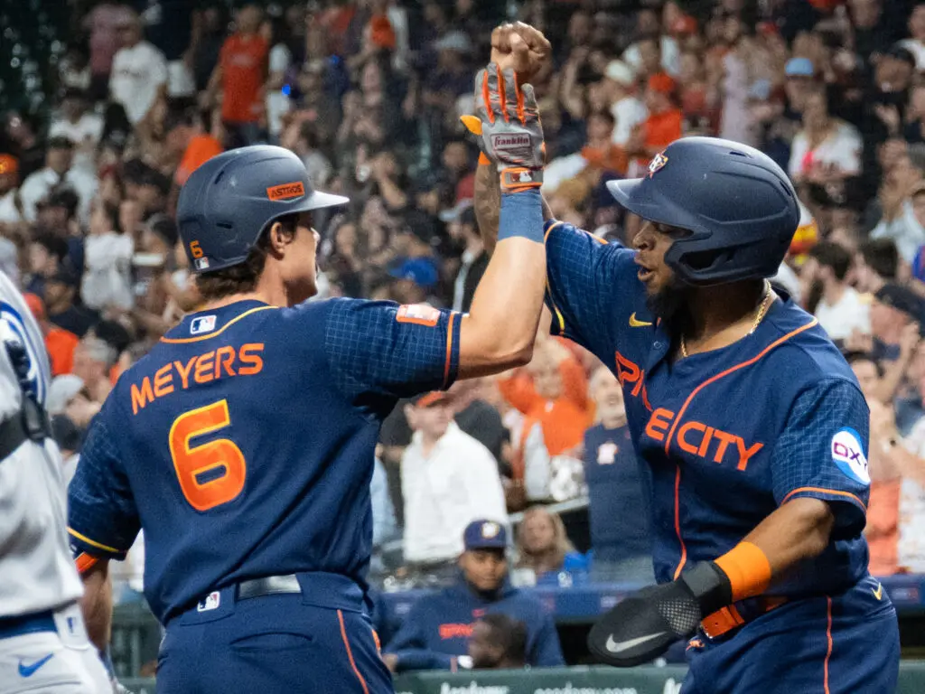 Jake Meyers and Corey Julks know they have to grab every opportunity they get with the Houston Astros. (Photo by F. Carter Smith)