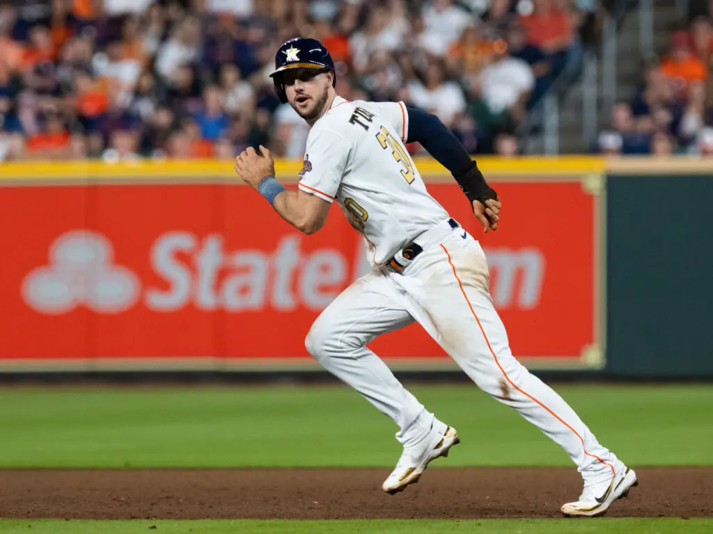 Astros outfielder Kyle Tucker is already off to a blistering start with more monster seasons beckoning. (Photo by F. Carter Smith)