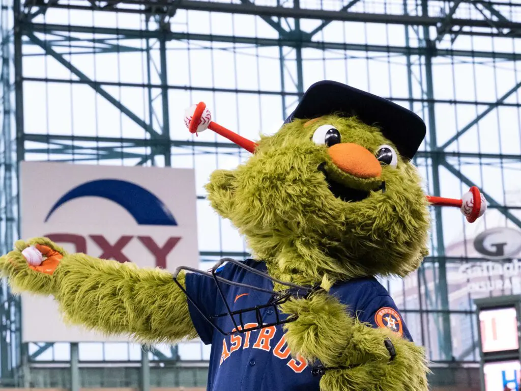 Houston Astros mascot Orbit continues to be one of the most beloved figures in Minute Maid Park. (Photo by F. Carter Smith)
