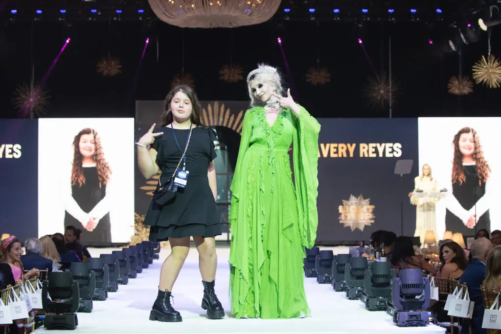 Avery Reyes and Alice+Olivia founder Stacey Bendet (Photo by BFA and Tamytha Cameron)