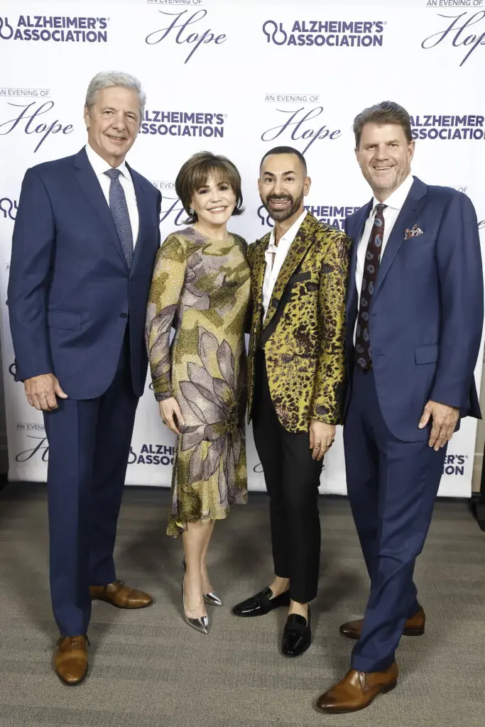 Bobby Dees, Hallie Vandiver, Fady Armanious, Bill Baldwin at the Alzheimer's Association Evening of Hope (Photo by Quy Tran)