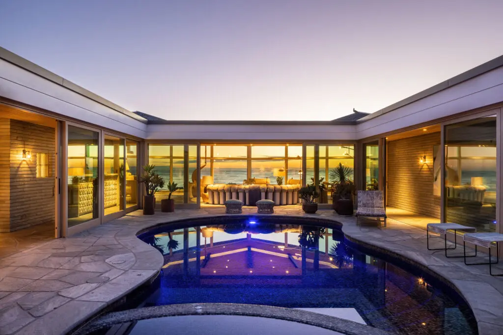 Escape to the home's interior pool. (Photo by Sherman Chu)