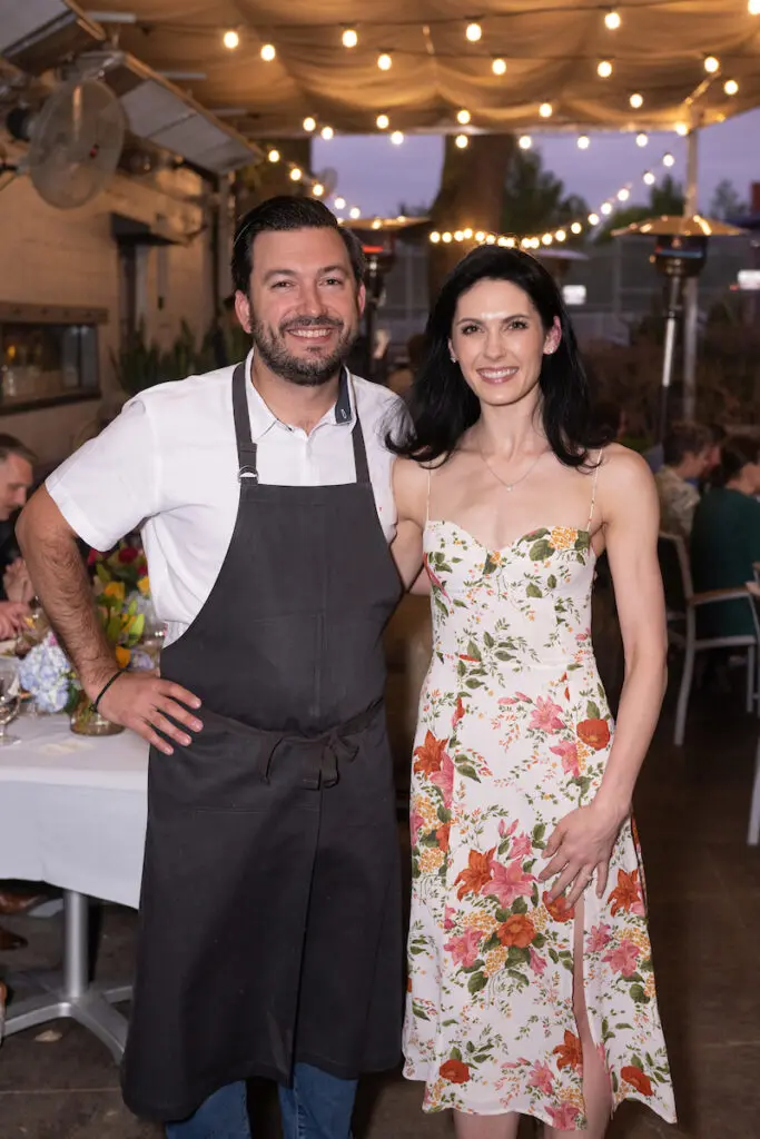 Chef Aaron Bludorn and Houston Ballet principal Beckanne Sisk at Houston Ballet's Raising the Barre dinner fundraiser.  (Photo by Wilson Parish)