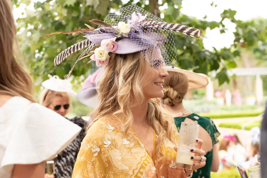 Claire Catrino, winner of The Hybrid Best English Garden Hat with a Texas Twist (Photo by Tamytha Cameron and Celeste Cass)
