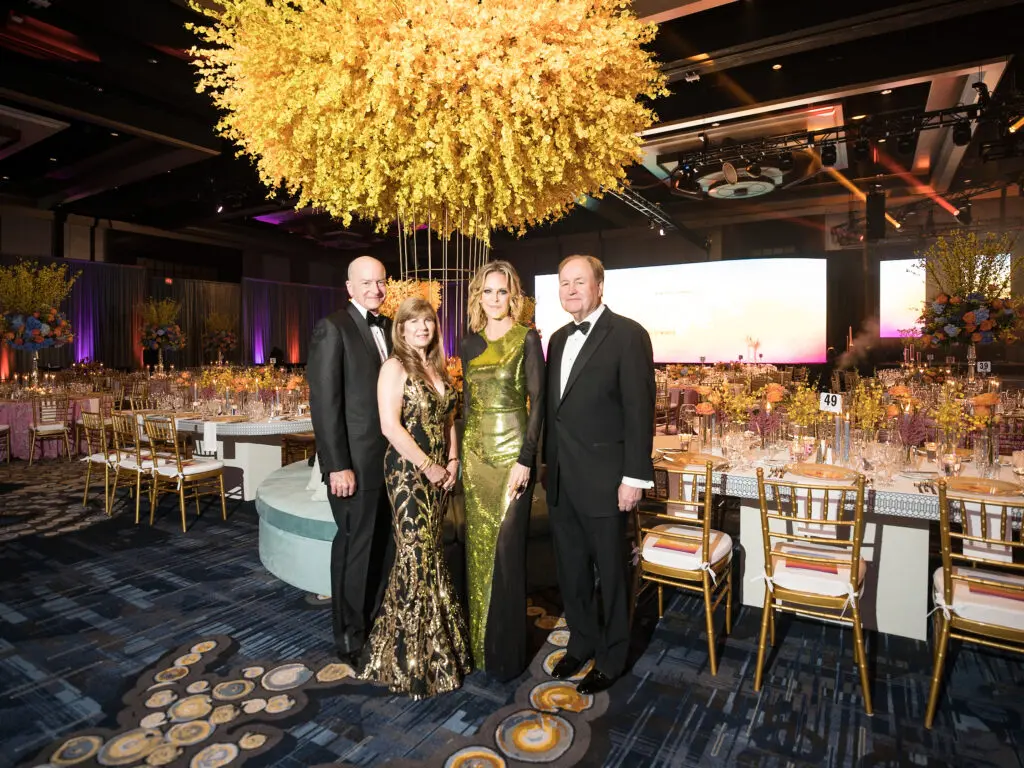 Dr. David & Tonya Callender, Elizabeth & Gary Petersen at the Memorial Hermann Foundation 'Walking on Sunshine Gala' spotlighting Life Flight (Photo by Daniel Ortiz)