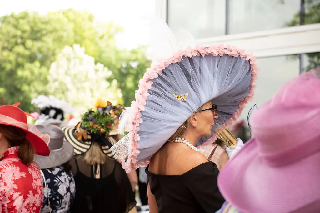 A hat at the 2023 Mad Hatters Luncheon at the Dallas Arboretum and Botanical Gardens. (Photo by Tamytha Cameron and Celeste Cass)