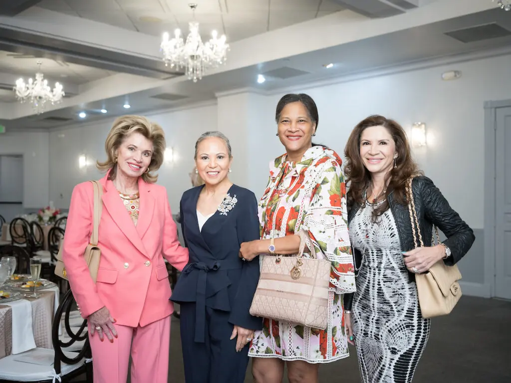 Debra Laws, Raquel Lewis, Clare Fontenot, Alex Blair at the Houston Symphony League's "Conversation With Houston Icons." (Photo by Daniel Ortiz)