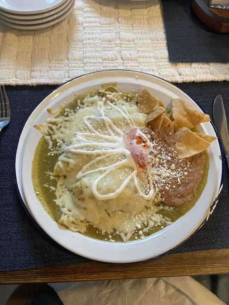 The enchilades verdes is a staple at Mexican Mom and is available daily, while other dishes rotate in depending on seasonal ingredients