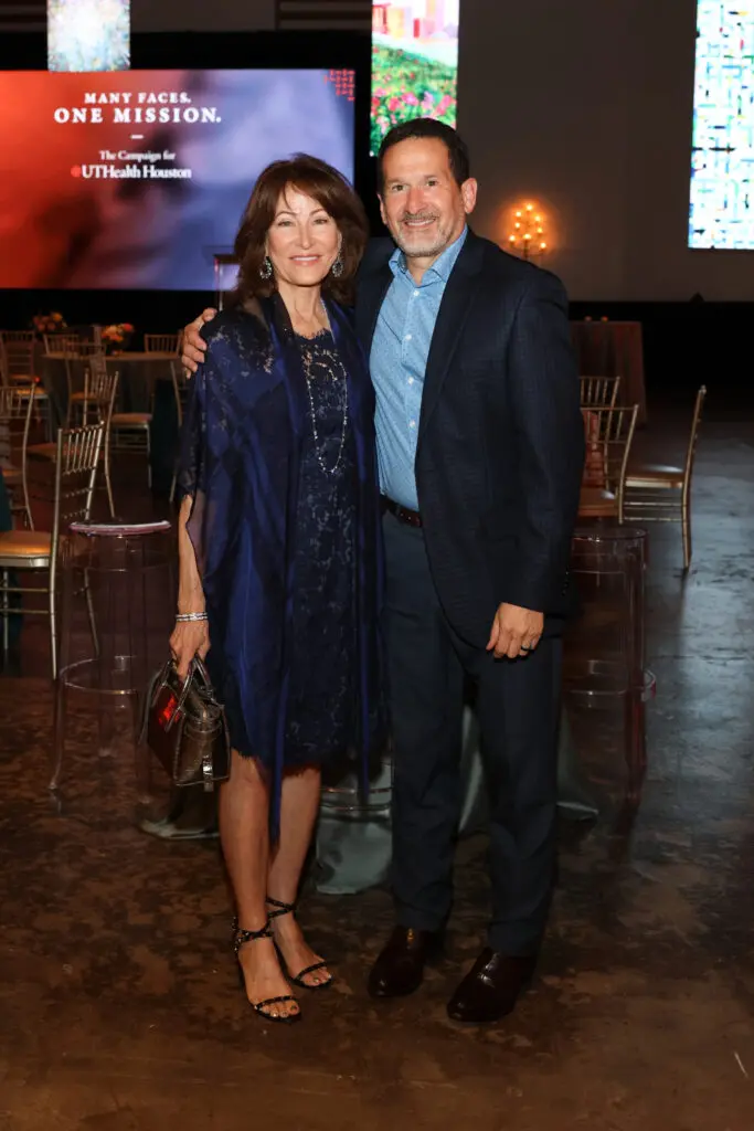 Janiece Longoria, Andrew Casas at the UTHealth  Art of Gratitude celebration (Photo by Priscilla Dickson)