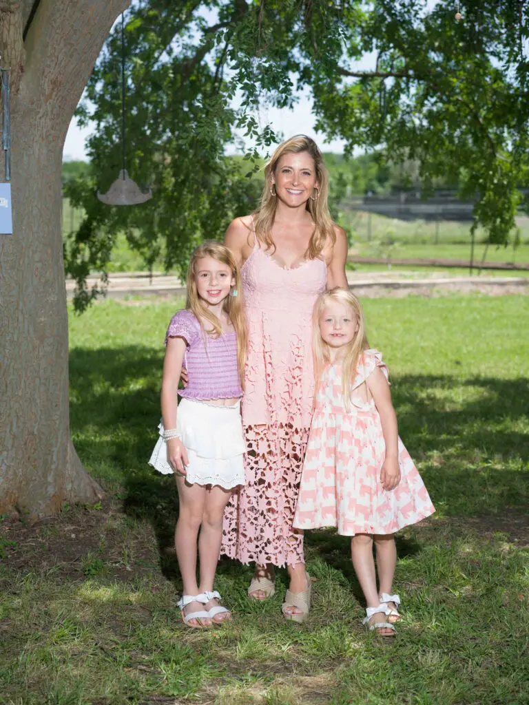 Jennifer Cunningham and her daughters at the Recipe for Success Fashion in the Fields fundraiser. (Photo by Daniel Ortiz)