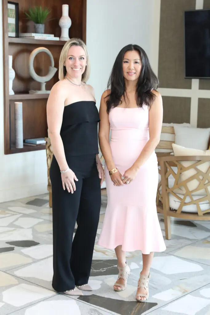 Chairs Jessica Leeke and Julie Kuo at the Houston Classical Charter School Foundational Dinner (Photo by Priscilla Dickson)