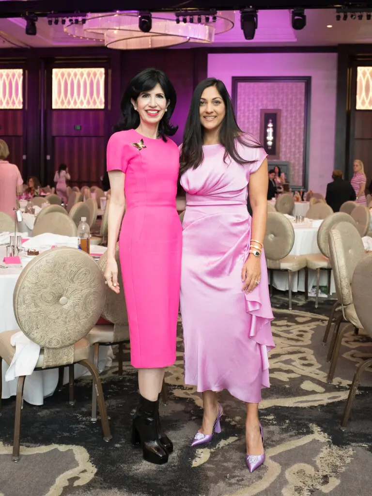 Kelli Cohen Fein, Sippi  Khurana at the American Cancer Society Tickled Pink luncheon (Photo by Daniel Ortiz)