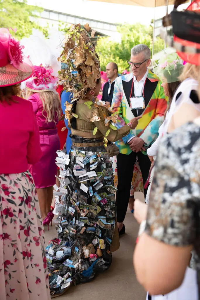 Kunthear Mam-Douglas, Lifetime achievement award honoree; Ryan Ross, President, Neiman Marcus, Hat Judge (Photo by Tamytha Cameron and Celeste Cass)
