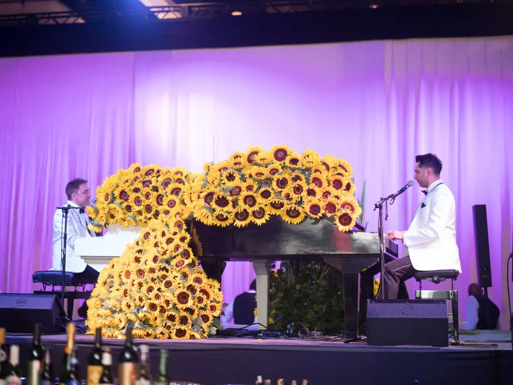 Sunflowers by the thousands light up the party scene at the Memorial Hermann Foundation 'Walking on Sunshine Gala' spotlighting Life Flight  (Photo by Daniel Ortiz)