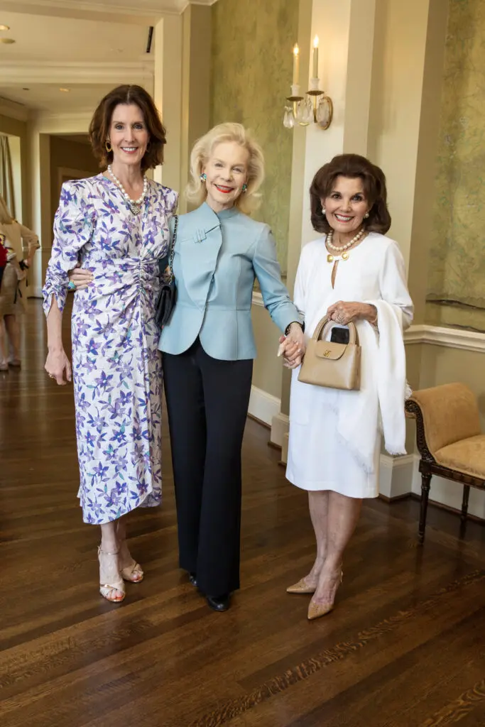 Phoebe Tudor, Lynn Wyatt, Linda McReynolds at the Salvation Army Women's Auxiliary Reflections of Style luncheon  (Photo by Jenny Antill)