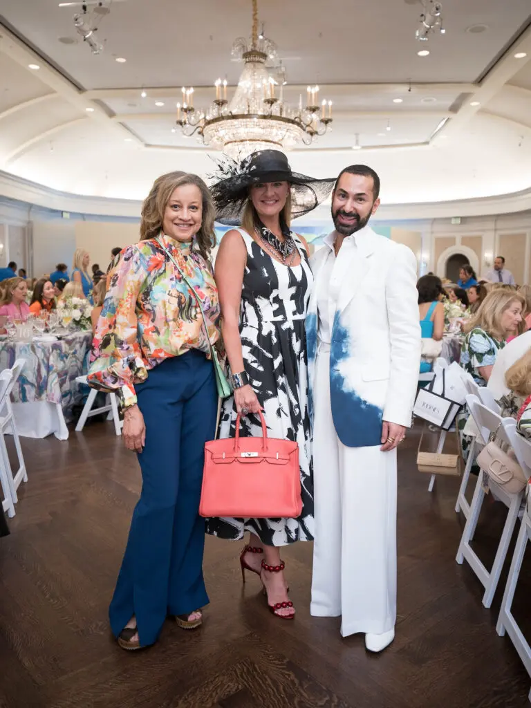 Rochelle Griffin, Rachel Regan, Fady Armanious at the River Oaks tennis tournament luncheon (Photo by Daniel Ortiz)