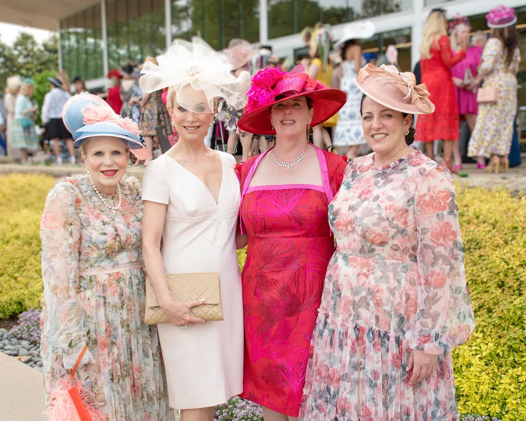 Sarah Jo Hardin, President, Women’s Auxiliary; Kim Hext, Honorary Chair; Anne Stodghill, Mad Hatter’s co-chair; Kristina Wrenn, Mad Hatter’s co-chair (Photo by Tamytha Cameron and Celeste Cass)