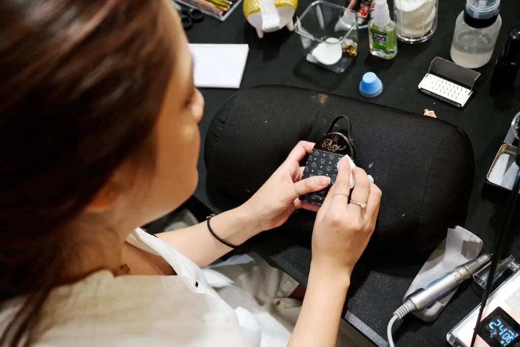 A calligrapher was on hand to add a more personal logo to the iconic German monogram. (Photo by Jonathan Zizzo)