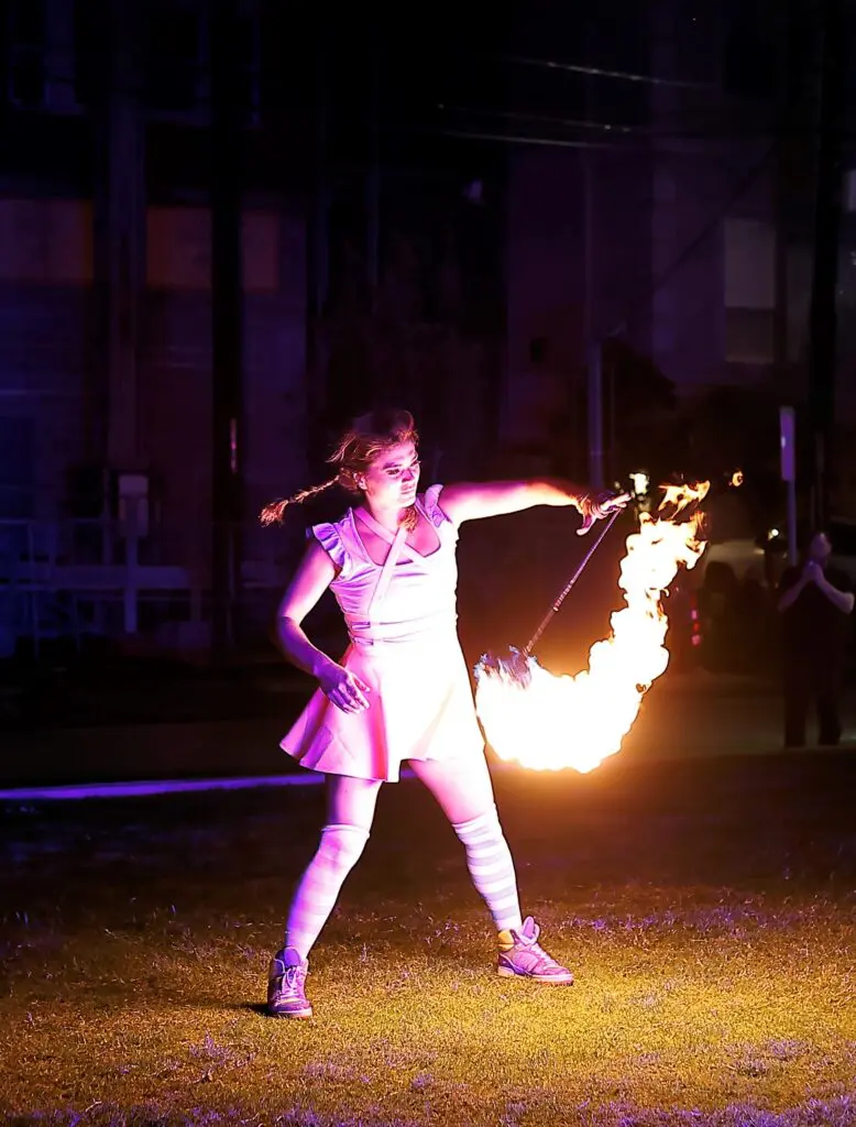 A fiery performance by Starry Night Productions on the Gordy Lawn concluded the night. (Photo by Quy Tran)