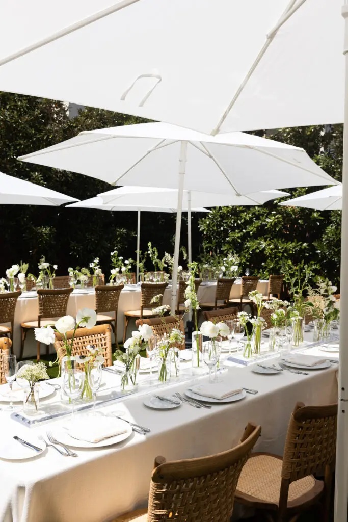 The gorgeous tablescape at the intimate luncheon. (Photo by Kaitlin Saragusa)