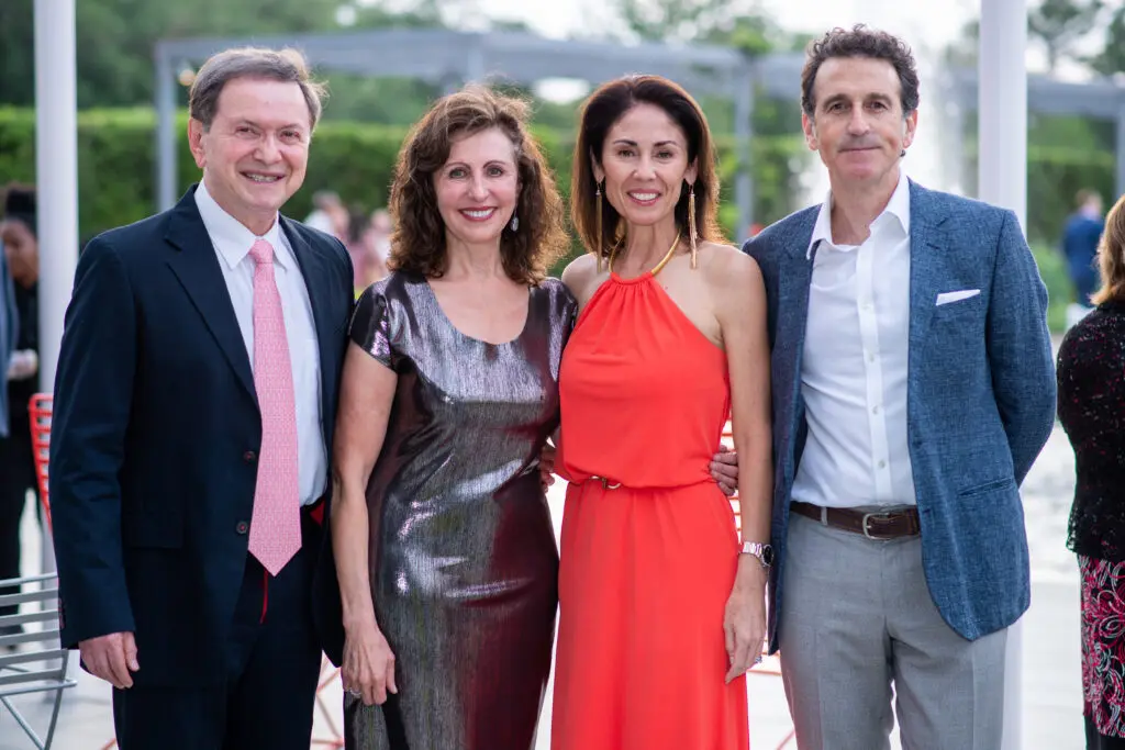 Vitaly & Zhanna Golodryga, Sonya Reed, Diego Velasquez at Memorial Hermann Foundation's Good Vibrations gala at Hermann Park. (Photo by Michelle Watson)