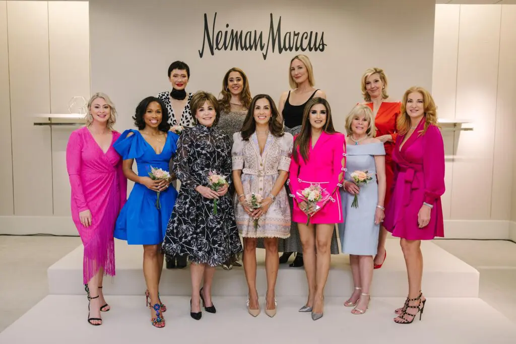 The 2023 PaperCity Best Dressed Honorees, joined her by March of Dimes Jennifer Torres and Kemah Blair, were revealed at a cocktail party at Neiman Marcus. (Photo by Johnny Than)