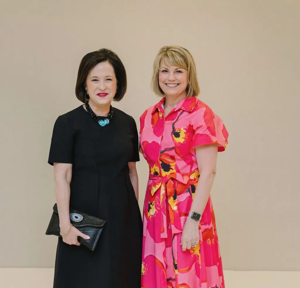 Memorial Hermann Foundation executive vice president and CEO Anne Neeson, Best Dressed luncheon co-chair Kelley Lubanko at the announcement party at Neiman Marcus. (Photo by Johnny Than)
