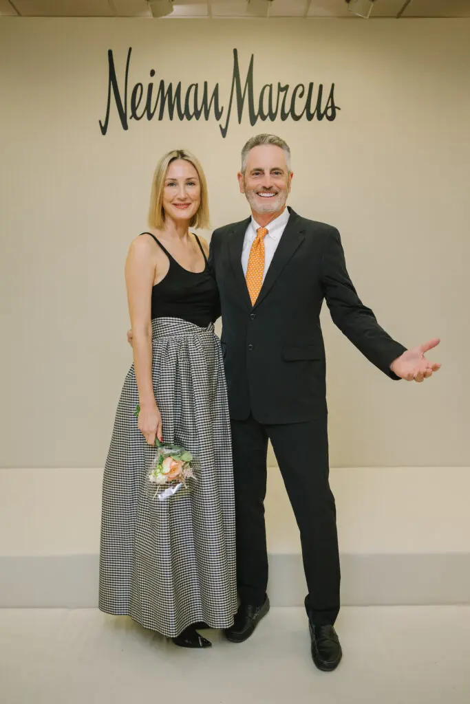 Honoree Tatiana Massey & Craig Massey at the PaperCity Philanthropy in Fashion Best Dressed announcement party at Neiman Marcus. (Photo by Johnny Than)