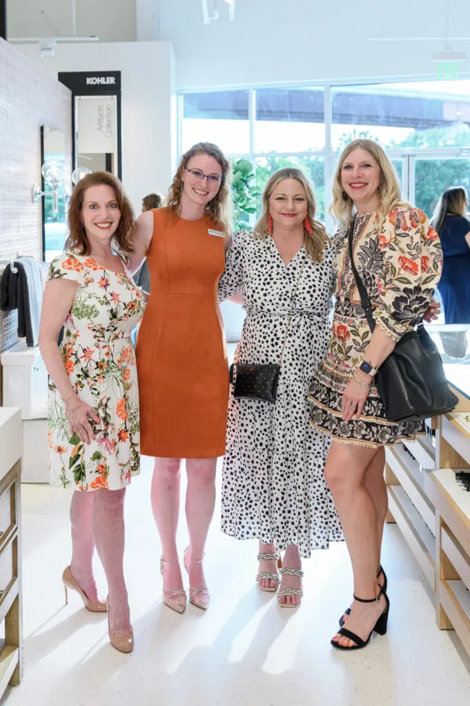 Pamela O'Brien, Talyiah Davenport, Heather Tiso and Karen Ashcraft make the scene at the Reece Bath+Kitchen opening party.