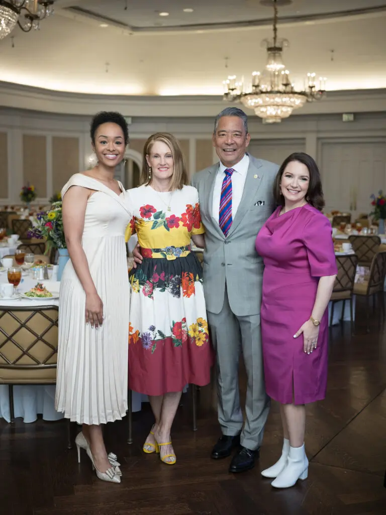 Ashley Dedmon, Stephanie & Frank Tsuru, Darcie Wells at the CanCare luncheon (Photo by Daniel Ortiz)