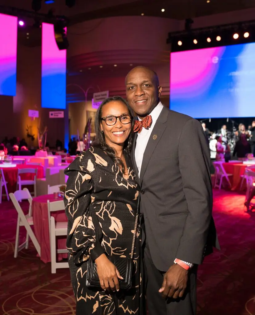 Cassandra McZeal, Ewart Jones  at the United Way of Greater Houston 100th anniversary celebration. (Photo by Daniel Ortiz)