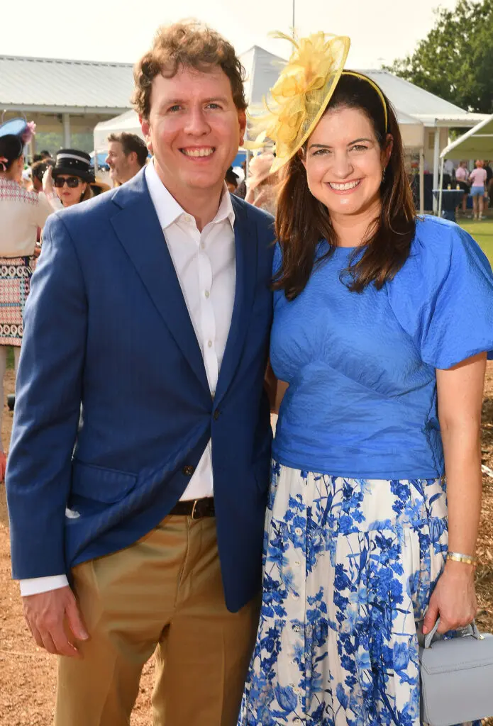 Matt & Christina Altenau at the Bo's Place Hats, Hearts & Horseshoes Kentucky Derby party at Houston Polo Club. (Photo by Dave Rossman)