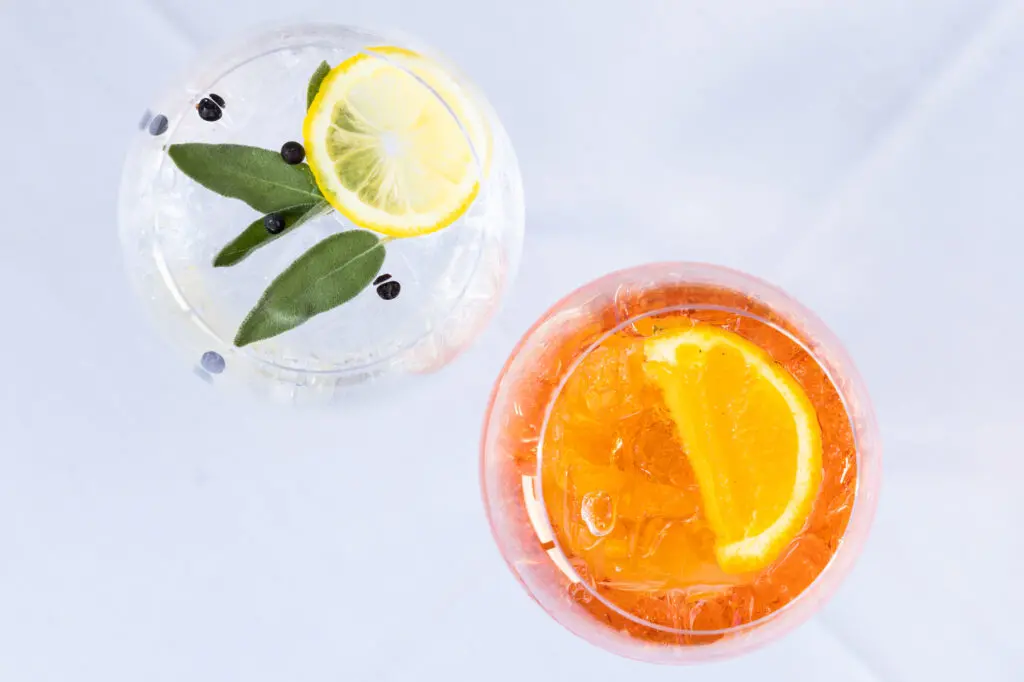 Cocktail pairings by beverage director Evin Haines include gin and tonics flavored with figs, as well as sage and juniper. (Photo by Bear Media Co.)