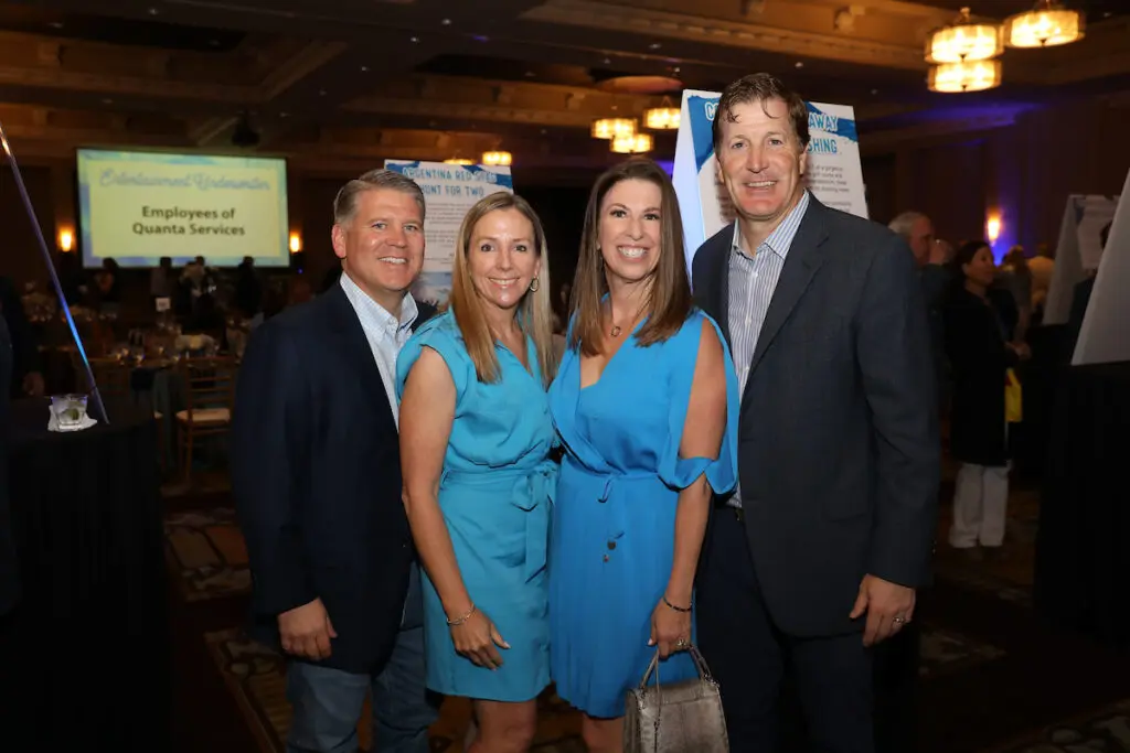 Dwayne & Kristi Hyzak, Courtney & Bill Bucy at the Child Advocates benefit dinner.  (Photo by Priscilla Dickson)