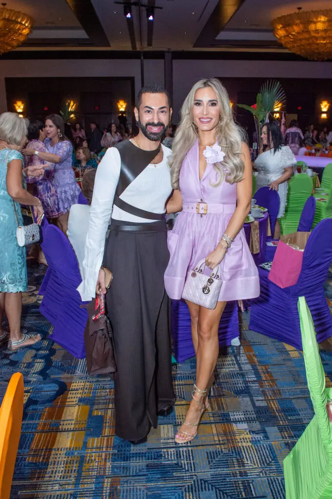 Fady Armanious, Kara McCullers at the Latin Women's Initiative fashion show and luncheon. (Photo by Jacob Power)