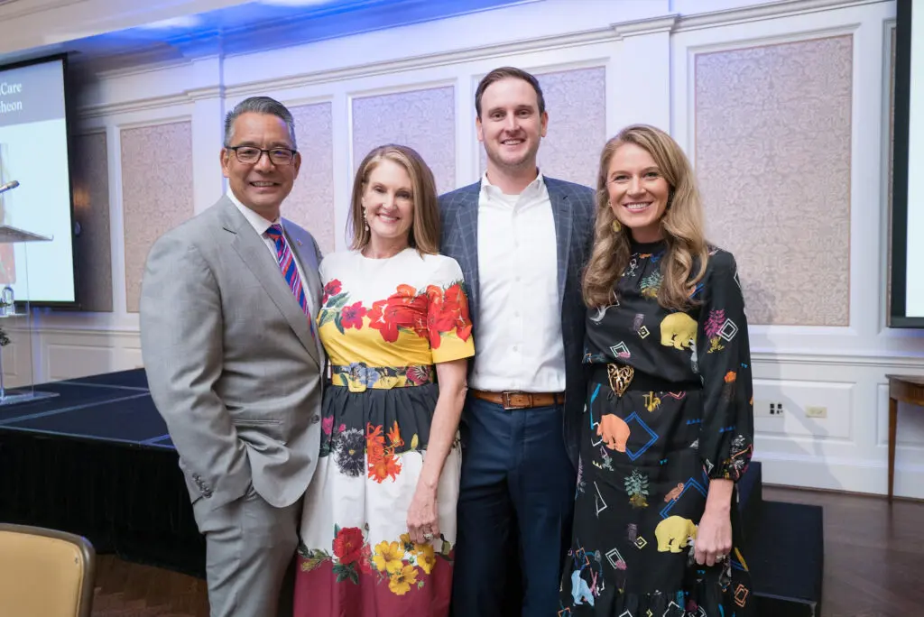 Frank & Stephanie Tsuru, Seth & Katie Tsuru at the CanCare luncheon (Photo by Daniel Ortiz)
