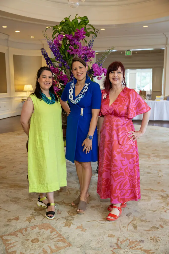 Maria-Elisa Heg, Tarina Frank, Rene Lee Henry at Houston Center for Contemporary Craft Spring Luncheon (Photo by Jenny Antill Clifton)
