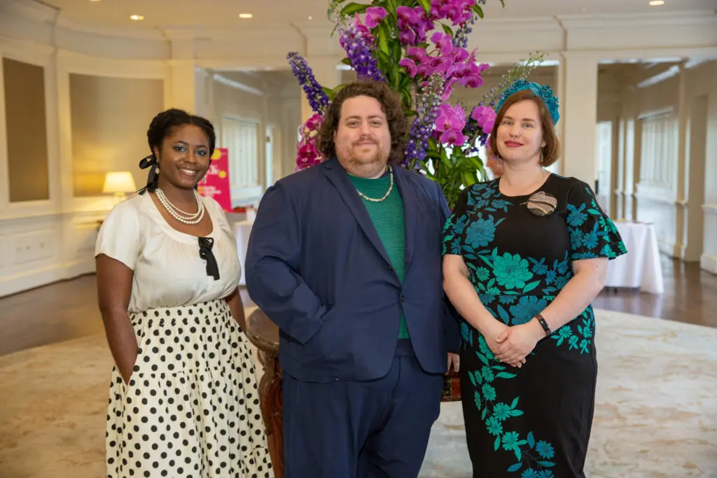 Cydney Pickens, William Soller, Jessica Jacobi at Houston Center for Contemporary Craft Spring Luncheon (Photo by Jenny Antill Clifton)