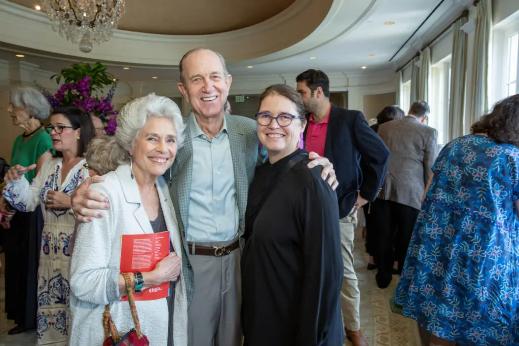Betty Moody, Brad Bucher, Kerry Inman at Houston Center for Contemporary Craft Spring Luncheon (Photo by Jenny Antill Clifton)