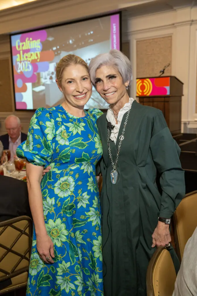 Isabel David, honoree Judy Nyquist at Houston Center for Contemporary Craft Spring Luncheon (Photo by Jenny Antill Clifton)