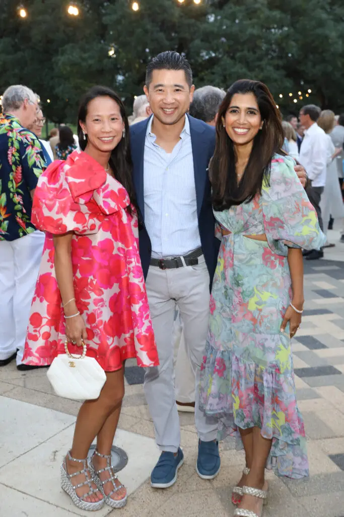 Janae & Kenneth Tsai, Divya Brown at the Hermann Park Conservancy's Evening in the Park. (Photo by Priscilla Dickson)