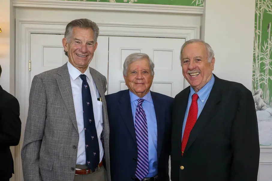 Joe Van Metre, Jim Bloodwordh, Ed McMahon at the Men of Distinction awards luncheon. (Photo by Priscilla Dickson)