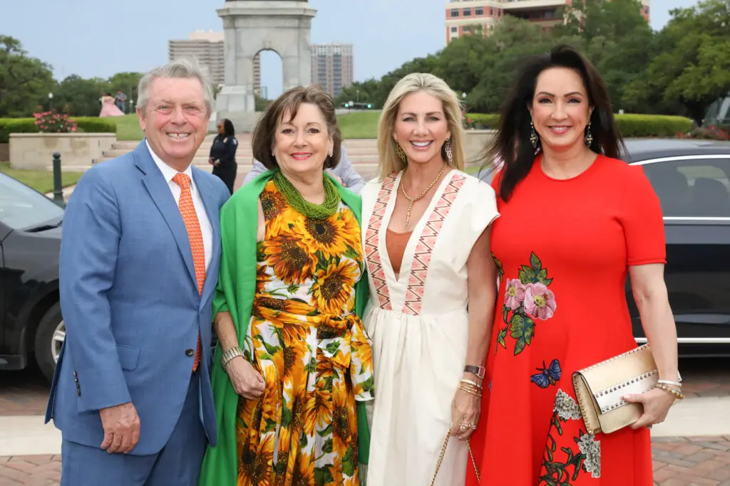 Joe & Cathy Cleary, Anne Carl, Alicia Smith at the Hermann Park Conservancy's Evening in the Park. (Photo by Priscilla Dickson)