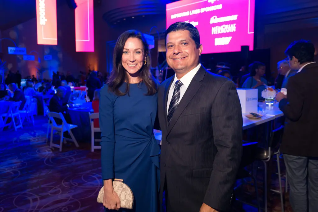 Katie Pryor, Stephen Fraga  at the United Way of Greater Houston 100th anniversary celebration. (Photo by Daniel Ortiz)