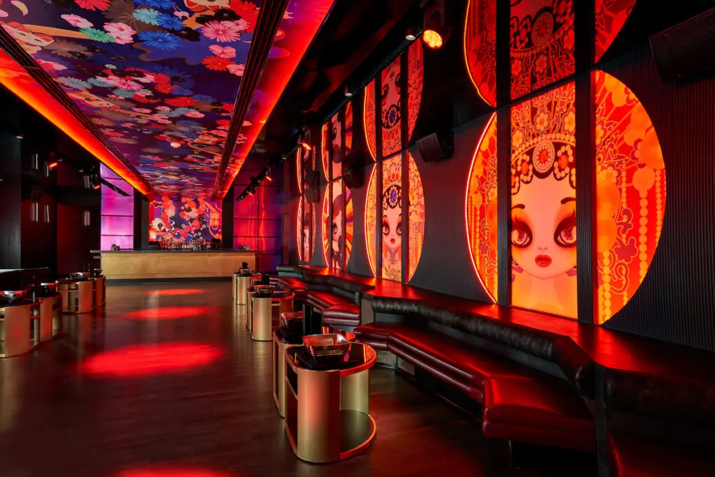 The Komodo Lounge's decor is inspired by salon opulence the night markets of Southeast Asia.  (Photo by Kevin Marple)