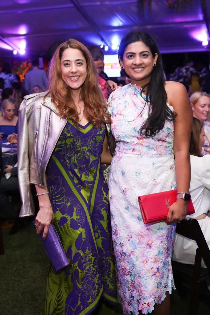 Kristina Somerville, Dr. Ishwaria Subbiah at the Hermann Park Conservancy's Evening in the Park. (Photo by Priscilla Dickson)