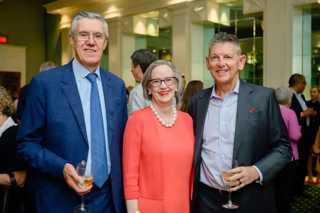 Neil Duffin, Dorothy Ables, Liam Mallon  at the United Way of Greater Houston 100th anniversary celebration. (Photo by Si Vo)